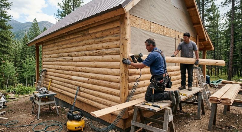 Log Siding Installation in Wartrace, TN